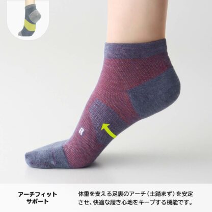 Naigai Performance Women's Arch Fit Support Socks 90°直角包踭短筒足弓承托機能袜3050114：圖片 24