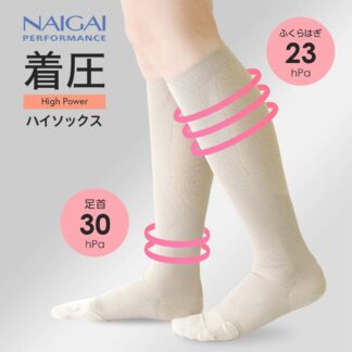 Naigai Performance Ladies' Arch Fit Support Compression Socks支撐足弓壓力高筒機能袜子90301006