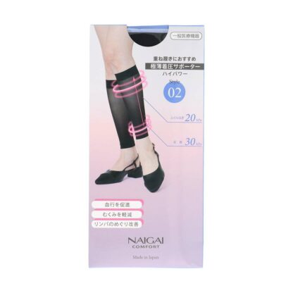 Naigai Comfort Super Fine Compression Leg Calf Supporter 極薄壓力袜筒3070322：圖片 11