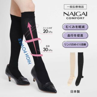Naigai Comfort High Compression Cotton Socks 改善静脈曲張壓力棉混紡袜3070326