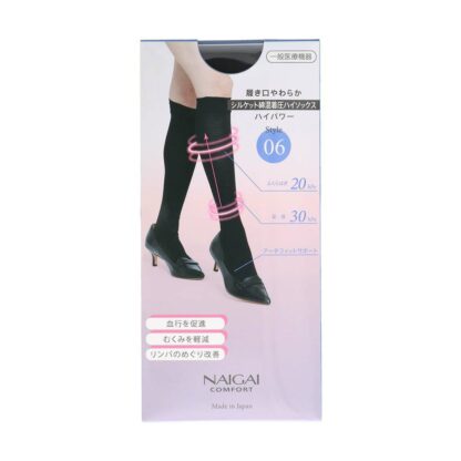 Naigai Comfort High Compression Cotton Socks 改善静脈曲張壓力棉混紡袜3070326：圖片 11